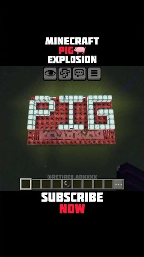Minecraft Pig Explosion 🐖 #minecraft #minecraftshorts #pig #explosion #trending #shorts