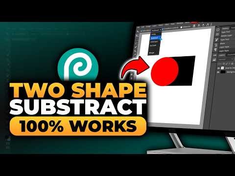 Two Shape Substract Photopea (𝟮𝟬𝟮𝟲) | 100% WORKS | NO Yapping, To The Point! | FAST & EASY
