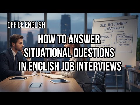Office English #21 - How to Answer Situational Questions in English Job Interviews