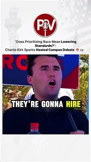 "Does Prioritizing Race Mean Lowering Standards?": Charlie Kirk Sparks Live Debate 💥👀
