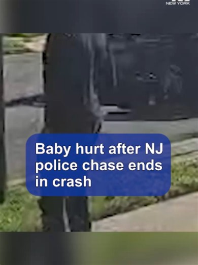 Authorities say two adults and a baby are hurt after a crash in Linden, New Jersey on Monday afternoon. Neighbors say it happened during a police chase. #newjersey #policechase #news