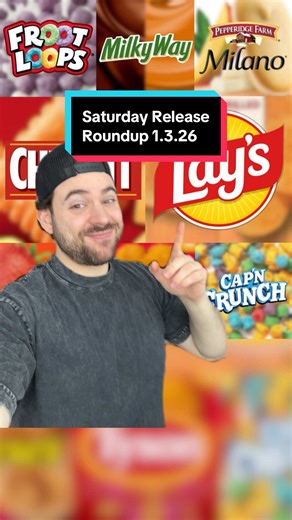 Kicking of 2026 with a bunch of new snack releases headed to shelves. For January, you can find the following hitting stores: Milano Mango White Chocolate cookies, Gluten Free Cheez-Its (finally!), Tyson heart-shaped chicken nuggets, Reese’s PB&J Pretzels, Milky Way All Caramel, Froot Loops Blueberry Glazed Donut Holes, Lay’s Bacon Grilled Cheese potato chips, and Captain Crunch Myster Crunch cereal. Are you excited for any of these new snack releases for 2026? #snacks #foodtok #lays #grocerysho