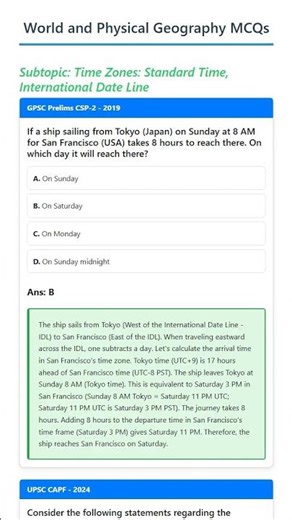 Time Zones: Standard Time, International Date Line