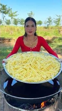 How to cooking crispy fried potatoes and eat recipe