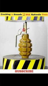 Crushing a Grenade with Hydraulic Press 🤯🔥#hydraulicpress #shorts #experiment #usa