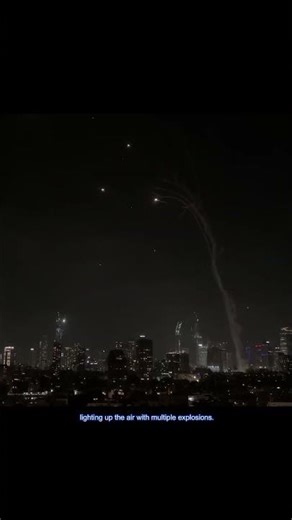 Iran Missiles Target Tel Aviv — Explosions Light Up the Sky