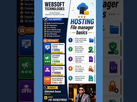 Hosting File Manager Basics for Beginners | Web Design, Development & Digital Marketing Tutorial