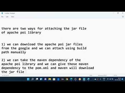class-16 30 April==XLSX File Handling Apache Poi library Explanation