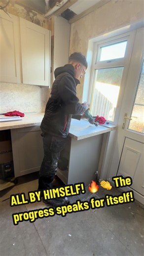 Worktop & Sink Installation: Apprentice McKenzie Cuts, Fits and Plumbs All By Himself