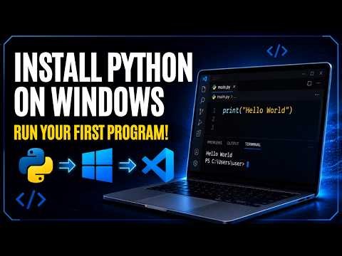 How to Install Python on Windows & Run Your First Python Program in VS Code | Step-by-Step |