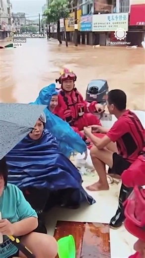 Typhoon Maysak Flood Rescues in China
