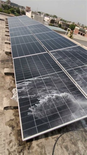 Solar Panel Cleaning with Shampoo