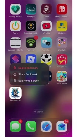 Add a link to your Home Screen