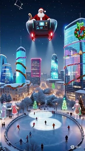 In a futuristic Christmas setting, the City of Lights dazzles #ai