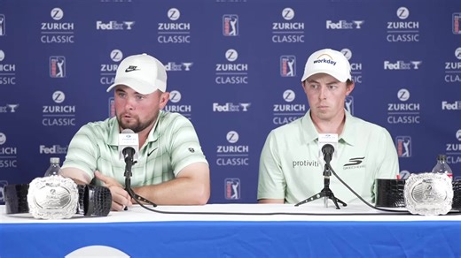 Matt and Alex Fitzpatrick news conference after winning Zurich Classic