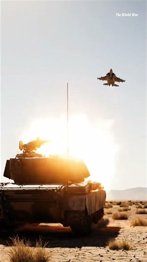 Tank vs jet — a precise ground shot changes the sky in seconds.#TankShot #JetDown #Explosion