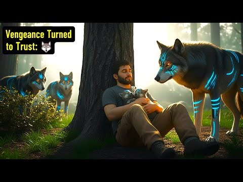 "Vengeance Turned to Trust: Alpha Wolf's Fury Melts at the Sight of His Pups in Human Arms 🐺" | HFY