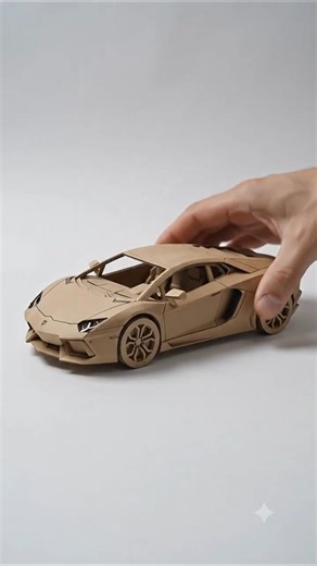 Building a Lamborghini from Cardboard 😱📦 | Satisfying DIY ASMR #shorts