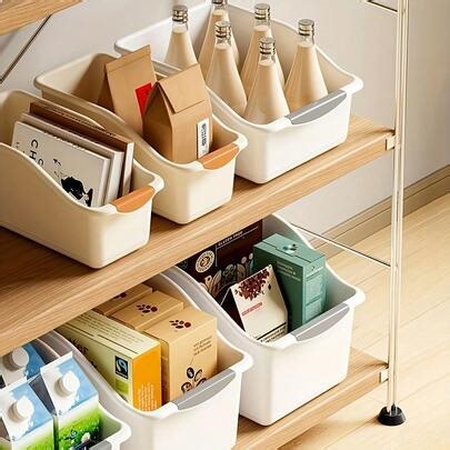 1/2/3pcs Desktop Storage Boxes With Comfortable Handles, Multi-Functional Organizer Containers Suitable For Home, Kitchen Cabinet, Bathroom, Laundry Room, Bedroom Closet, Great For Tidying And Space Saving | SHEIN