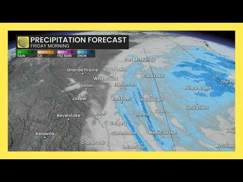 Snow to Disrupt Travel in Alberta as Squalls Develop Friday | #forecast