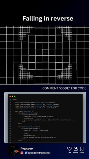 🔥 #FallingInReverse — HTML • CSS • JavaScript Edition 🔥#codewithpanther #coding #frontend #webdesign