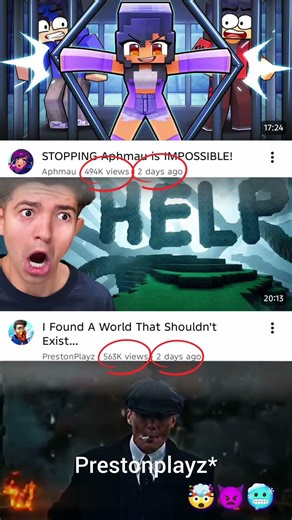 Aphmau Vs Prestonplayz Video Views Different🤯#shorts #viral #aphmau #prestonplays #youtube #usa