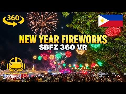 New Year’s Eve Fireworks in Subic Bay (SBFZ) | 360 VR Seawall Show | Dec 31, 2025