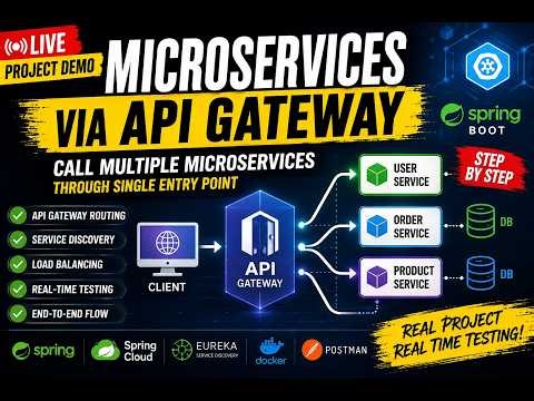 🔥 Microservices Live Project | How to Call Multiple Microservices via API Gateway | Spring Boot