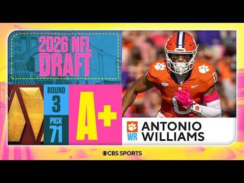 Commanders select Antonio Williams in Third Round | 2026 NFL Draft Grades & Reaction
