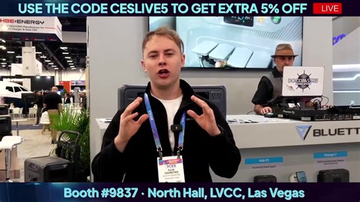 Discover BLUETTI’s newest power solutions — live from CES, with real demos, practical use cases, and a fast‑paced booth tour. What’s happening live: ⚡ Charger 2: A unified vehicle energy hub showcased live 🌱 Elite 100 V2 Bio‑Based Edition: Sustainable design on display 🎁 Limited giveaways during the stream — including a raffle for Elite 10. Join the livestream for front‑row access, stay through the demos, and don’t miss the Elite 10 draw. | Bluetti Global