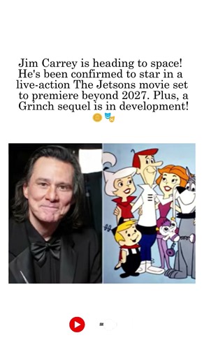 Jim Carrey Heading to Space — The Jetsons Live Action and Grinch Sequel 🚀🎬 #shorts #jimcarrey