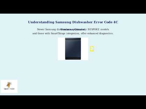 Samsung Dishwasher Error Code 4C – Water Supply Error Fix