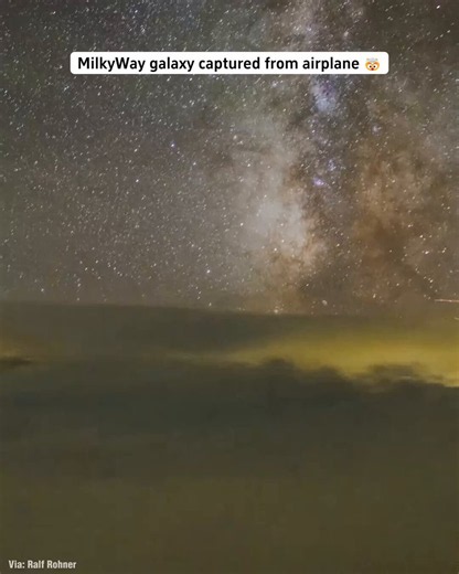Exoplanet...A stunning view of the clouds and the Milky Way from the cockpit of a Boeing 777 flying from Zurich to São Paulo.