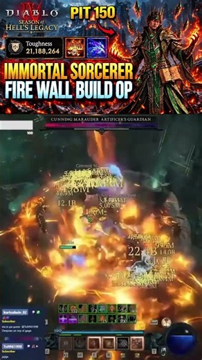 🔥NEW FIREWALL SORCERER BUILD: 20 MILLION TOUGHNESS and PIT 150 | Diablo 4 Season 15