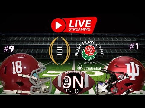 🔴Alabama Crimson Tide vs Indiana Hooisers. CFP Rose Bowl. NCAA Football Live Play by Play Livestream