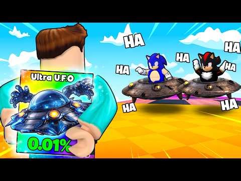 I PRETENDED TO BE A NOOB THEN USED MECHA UFO IN ROBLOX !!