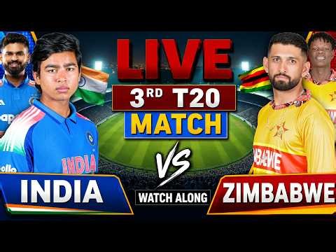🔴 Live IND Vs ZIM 3rd T20 Match |Live Cricket Match Today| IND vs ZIM 3rd T20 1st innings #livescore