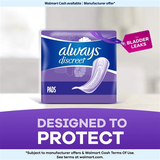 Don't let bladder leaks stop you. With Always Discreet, enjoy a better fit. Shop now! | Walmart