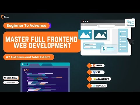 HTML Lists & Tables Explained 📋 | ul, ol, li, table, tr, td for Beginners 🚀