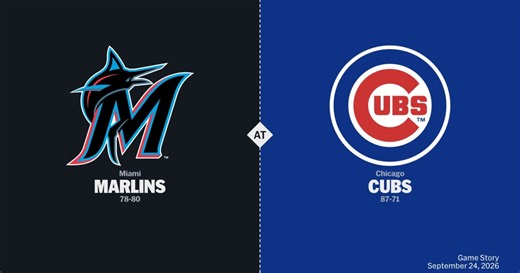 Miami Marlins at Chicago Cubs Game Story, Scores/Highlights - 09/24/2026