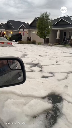 We are living in the days!!! 😳Severe storm flood Idaho street with water and ice. Ghana isn’t the only country flooding. Even USA is. Global warming is real. 🎥: abcnews