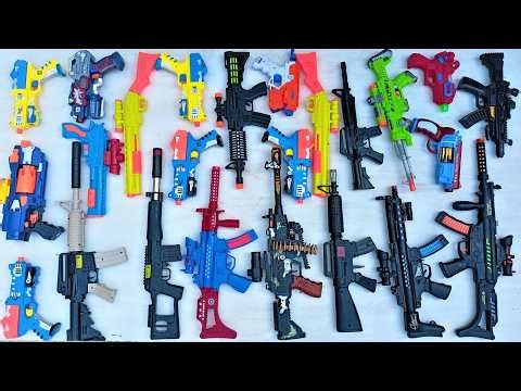NERF WAR Sniper Guns and GEL BLASTER GUN AK47 Gun M16 Sniper Gun Shotgun Granade Cobra gun Pistol