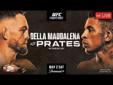 🔴UFC PERTH: JACK DELLA MADDALENA x CARLOS PRATES | LIVE STREAM