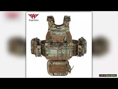 YAKEDA tactical vest is equipped with multiple accessory packs and an expandable Molle system that