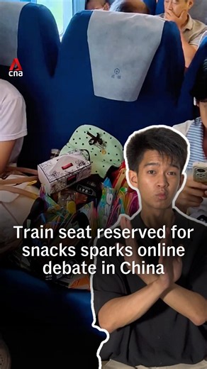 Train seat reserved for snacks sparks online debate in China