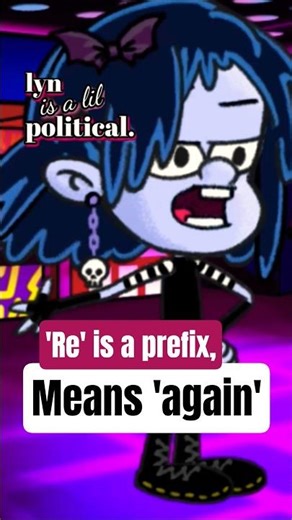 're' is a prefix, means again.