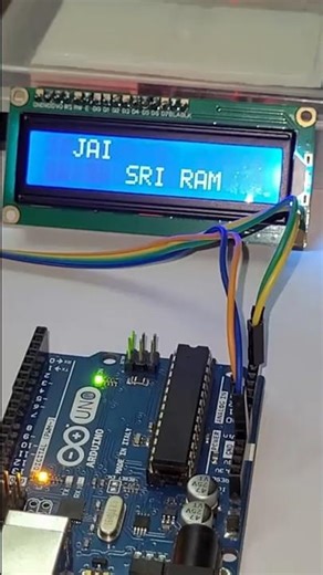 Arduino with serial communication i2c lcd display.#viral .#shorts .#shortsfeed