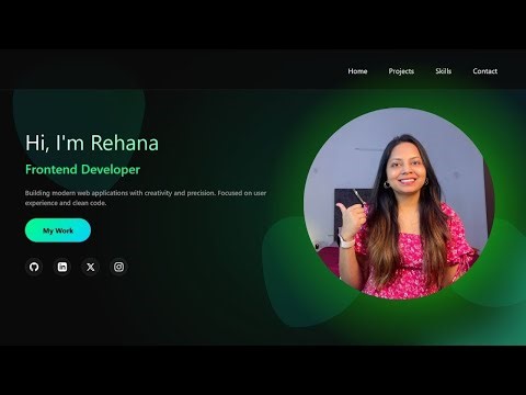 Build a Trendy Responsive Portfolio Website with HTML, CSS & JavaScript