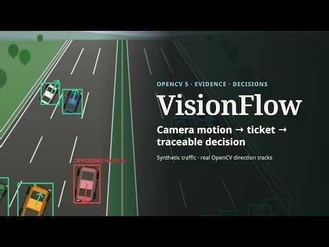 VisionFlow — From an OpenCV Signal to a Traceable Decision | OpenCV Hackathon Demo
