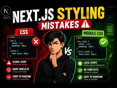 Next js Styling Mistakes css vs module css 🤘